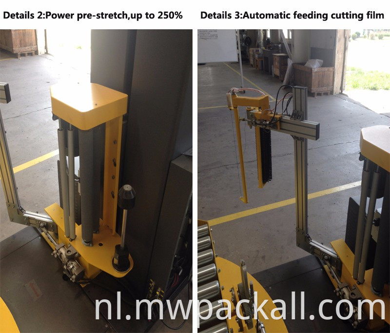 China Factory Supply Automatische Online Strech Film Pallet Wrapping Machine